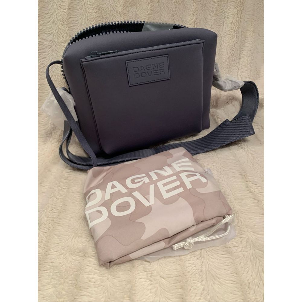 NWT Dagne Dover Micah Neoprene Crossbody Bag in Ash Blue LIMITED EDITION - Picture 7 of 8